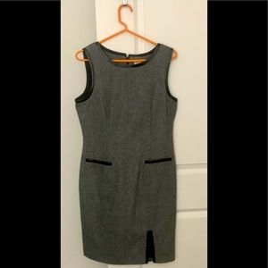 NWT Calvin Klein fitted dress w/ leather (size 8)